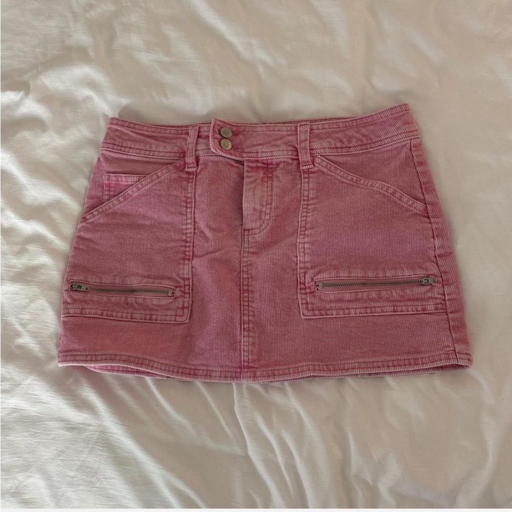Women’s Pink denim mini skirt